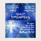 Carte de visite pliant église personnalisée (Extérieur déplié)