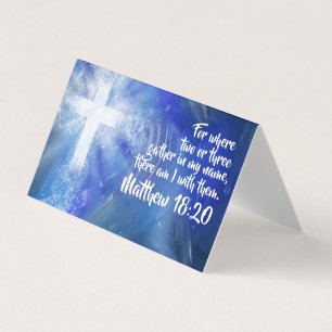 Carte de visite pliant église personnalisée