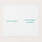 carte de visite plié (Intérieur déplié)