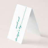 carte de visite plié (Dos)