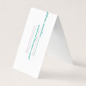 carte de visite plié (Devant)