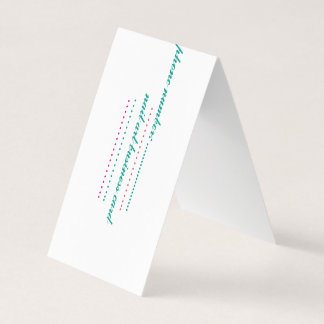 carte de visite plié