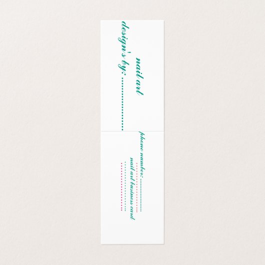 carte de visite plié (Extérieur déplié)