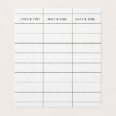 Carte de visite plié à éclaboussure jaune (Intérieur déplié)