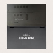 carte de visite plié à écran d'ordinateur portable (Extérieur déplié)