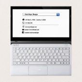 carte de visite plié à écran d'ordinateur portable (Intérieur déplié)