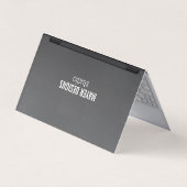 carte de visite plié à écran d'ordinateur portable (Devant)