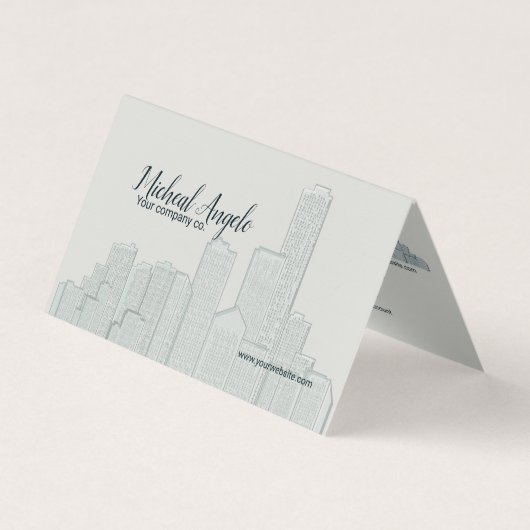 Carte de visite plié architecture (Devant)
