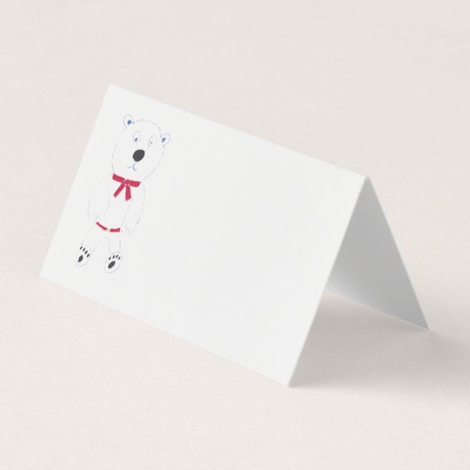 Carte de visite plié Barry Bear (Devant)