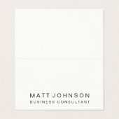 Carte de visite plié blanc professionnel (Extérieur déplié)