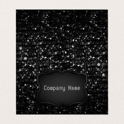 Carte de visite plié Bling en cristal Strass (Extérieur déplié)