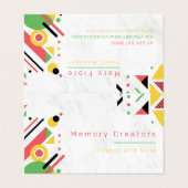 carte de visite plié coloré (Extérieur déplié)