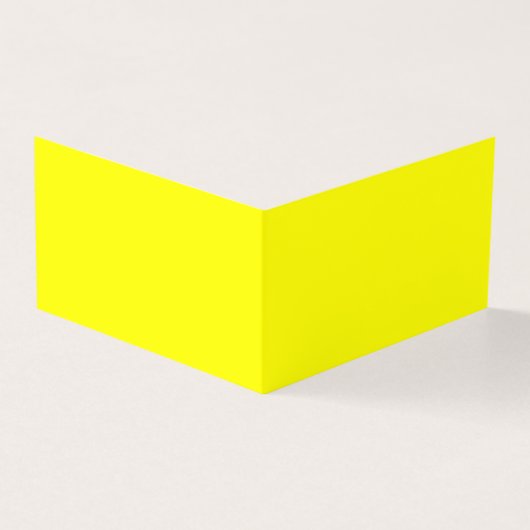 Carte de visite plié couleur uni jaune (Extérieur)