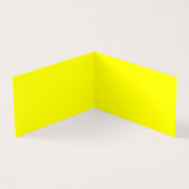 Carte de visite plié couleur uni jaune (Intérieur)
