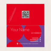 CARTE DE VISITE plié de la collection DOTS ROUGE (Extérieur déplié)