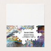 carte de visite plié de pièce de puzzle manquante (Intérieur déplié)