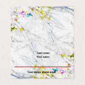 carte de visite plié découpé et classique (Extérieur déplié)