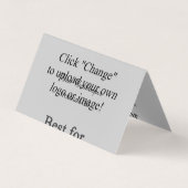 Carte de visite plié d'image personnalisé (Devant)