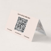 Carte de visite plié du code QR du cheval (Dos)