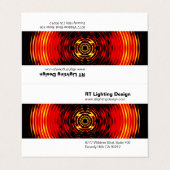 Carte de visite plié du concepteur d'éclairage (Extérieur déplié)