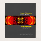 Carte de visite plié du concepteur d'éclairage (Intérieur déplié)