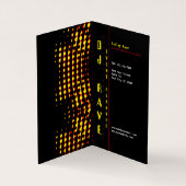 Carte de visite plié du planificateur d'événements (Intérieur)