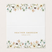 Carte de visite plié floral (Extérieur déplié)