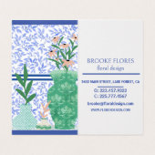 Carte de visite plié Floral Design (Intérieur déplié)