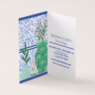 Carte de visite plié Floral Design