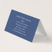 Carte de visite plié floral mignon personnalisable (Dos)