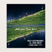 Carte de visite plié horizontal personnalisé (Extérieur déplié)