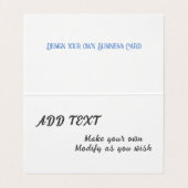 Carte de visite plié horizontal personnalisé (Intérieur déplié)