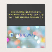 Carte de visite plié horizontal personnalisé (Extérieur déplié)