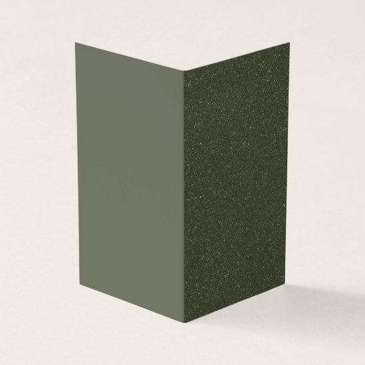 Carte de visite plié moderne Moss Green Split (Extérieur)