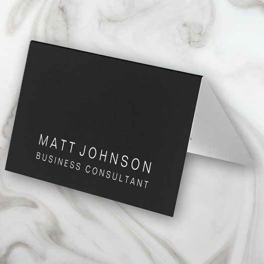 Carte de visite plié noir et blanc professionnel