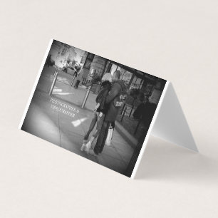 Carte de visite plié noir et blanc professionnel