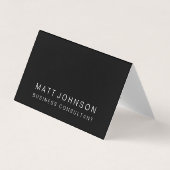 Carte de visite plié noir et blanc professionnel (Devant)