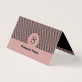 Carte de visite plié noir professionnel chic (Back)