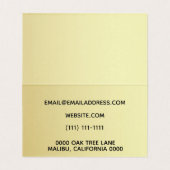 carte de visite plié par or (Intérieur déplié)