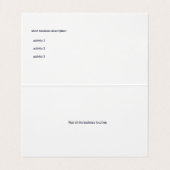 Carte de visite plié, personnalisable (Intérieur déplié)