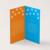 Carte de visite plié personnalisable pour la batte (Intérieur)