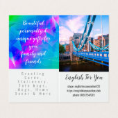 carte de visite plié personnalisé anglais Tutor (Extérieur déplié)