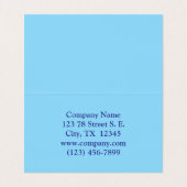 Carte de visite plié Petit Oiseau Bleu (Intérieur déplié)