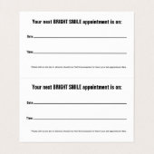 Carte de visite plié pour dentiste avec carte de r (Intérieur déplié)