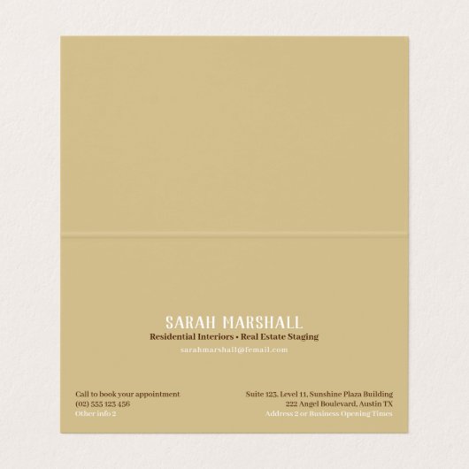 Carte de visite plié Rolling Hills (Intérieur déplié)