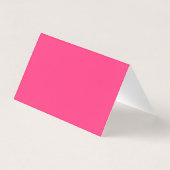 Carte de visite plié rose néon (Dos)