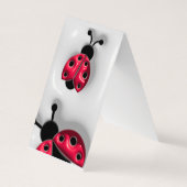 carte de visite plié Signet de style 3D Ladybugs (Dos)