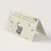 Carte de visite plié style papier de fleurs pressé (Dos)