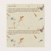 Carte de visite plié style papier de fleurs pressé (Intérieur déplié)