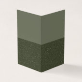 Carte de visite plié vert mousse à deux tons (pers (Extérieur)